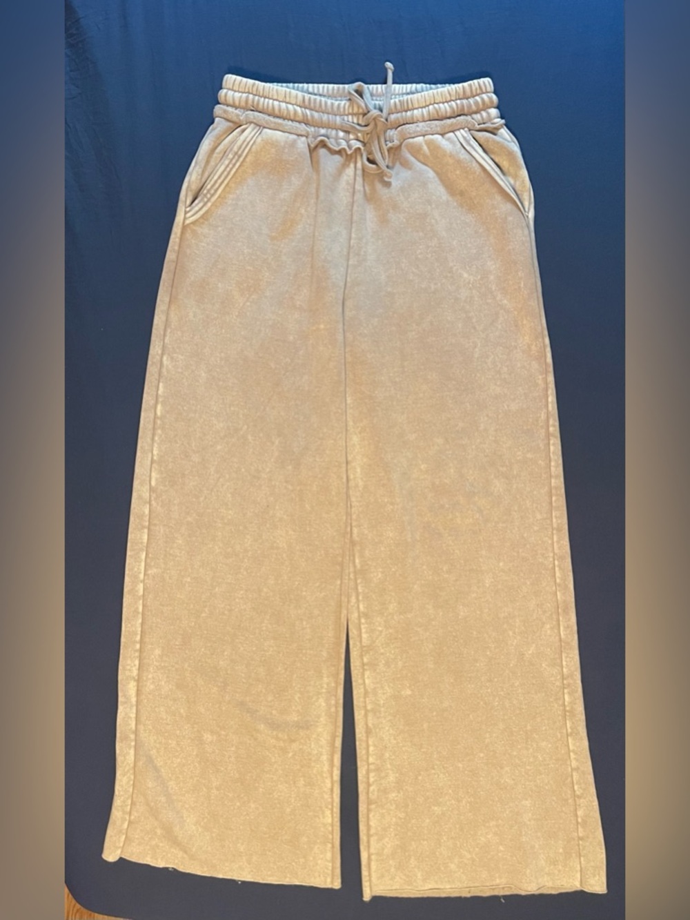 Zenana Outfitters Ash Mocha Wide Leg Drawstring Pants - Picture 4 of 4
